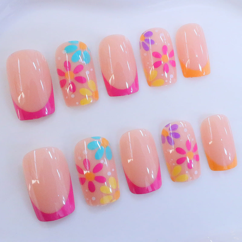 Creative Floral Acrylic Nail Design Kalsten