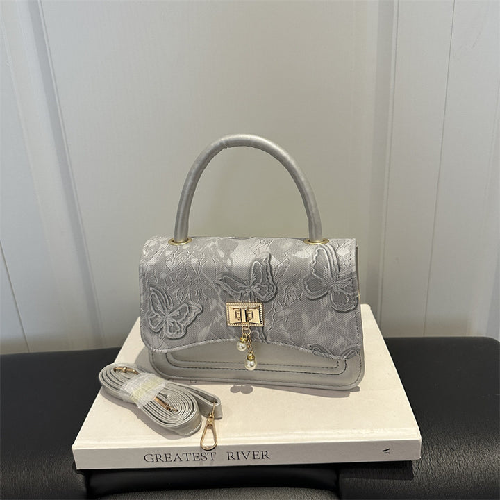 Elegant Floral Patterned Evening Handbag