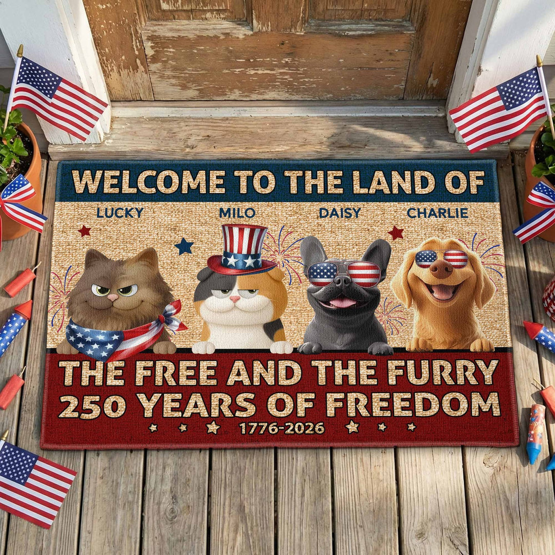 American Flag Themed Doormat