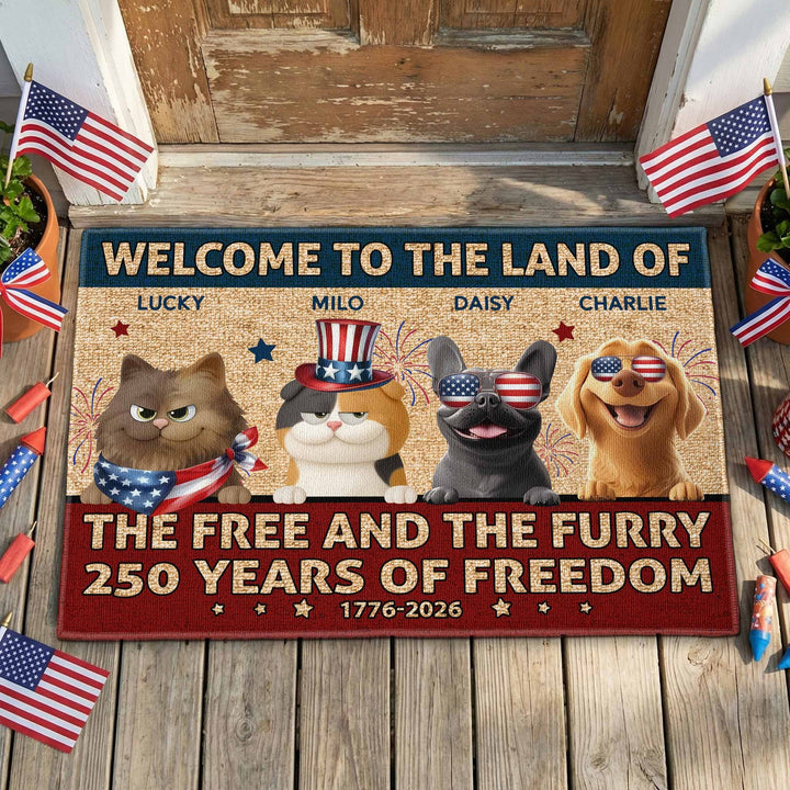 American Flag Themed Doormat