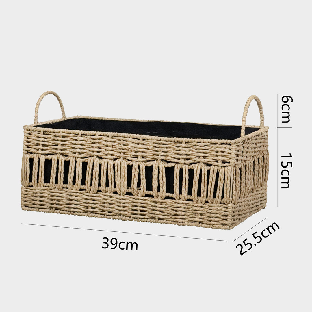 Versatile storage basket made of natural material Kalsten
