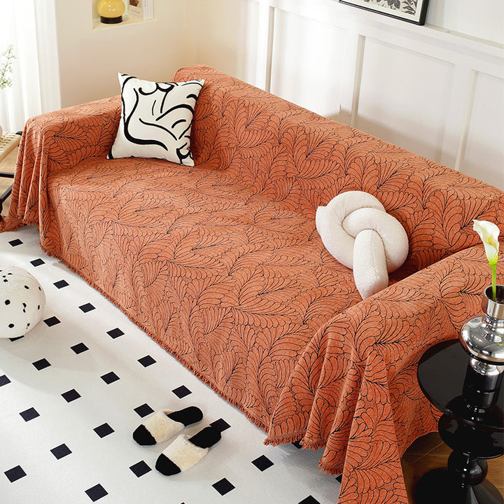 Cozy Decorative Fringe Sofa Throw Blanket