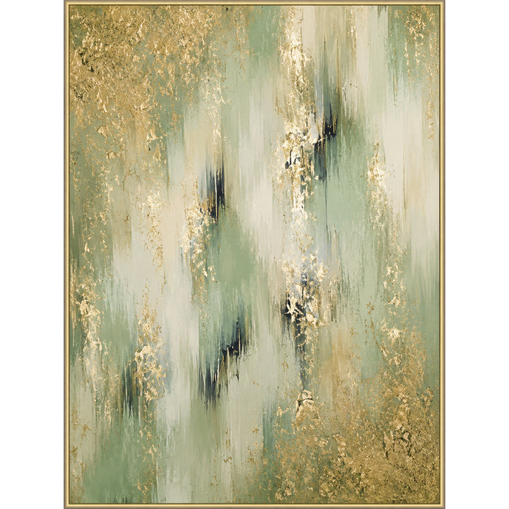 Abstract Gold Leaf Canvas Artwork