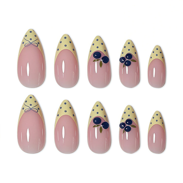 Artistic Floral Accent Press-On Nails Kalsten