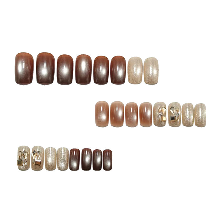 Artificial nails with luxurious glitter finish Kalsten