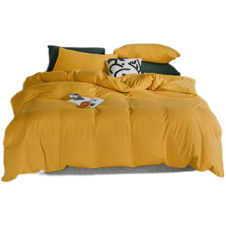 Bedding set made of breathable cotton percale with temperature-regulating processing
