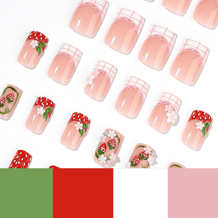 Creative Nail Art in Strawberry Design Kalsten