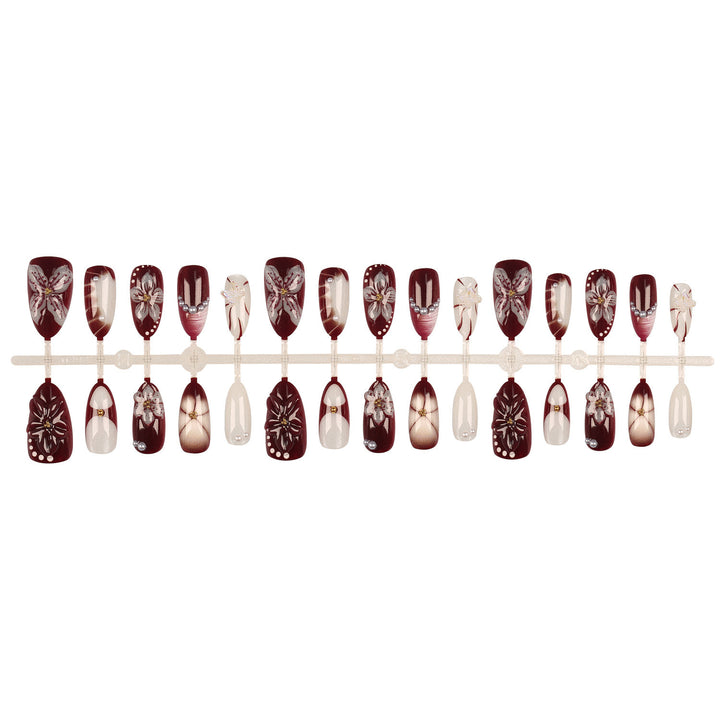 Floral Design Press-On Nails