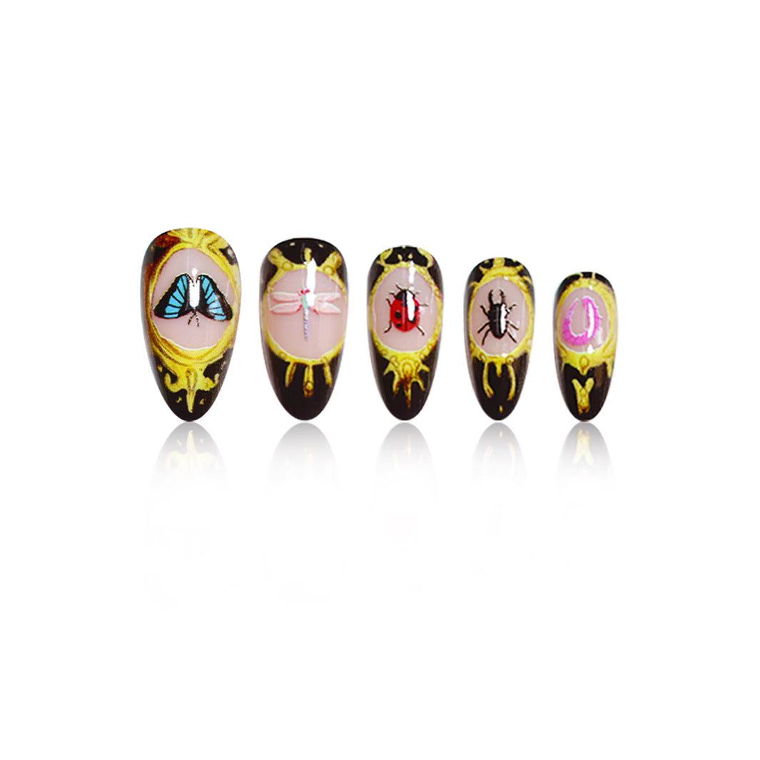 Artistic Insect-Themed Press-On Nails Kalsten