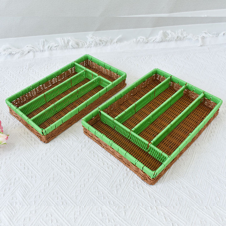Stylish Multi-Compartment Woven Storage Organizer Kalsten