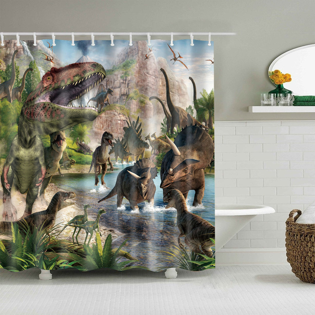 Floral Patterned Bathroom Shower Curtain Kalsten