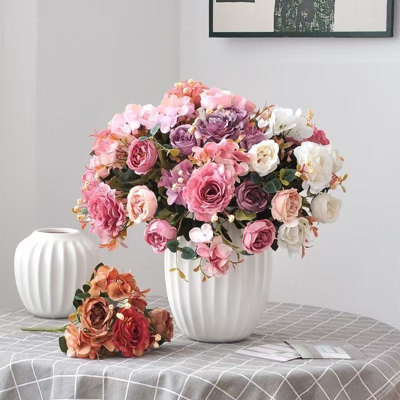 Lush Realistic Floral Bouquet Arrangement