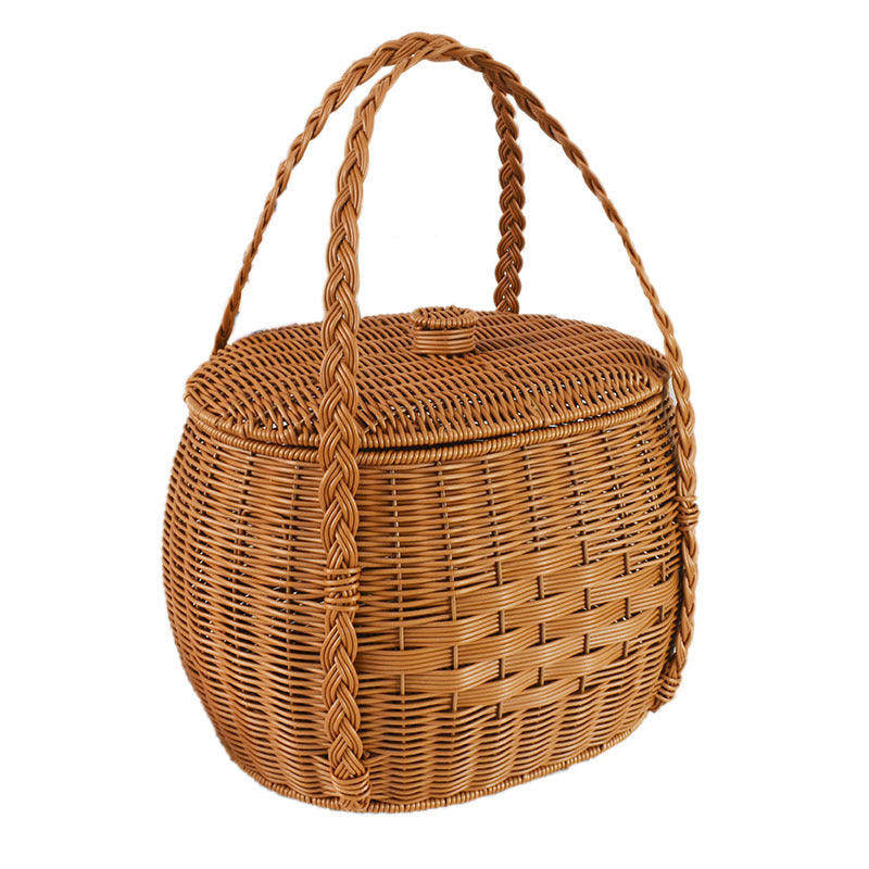 Handcrafted Wicker Storage Basket Kalsten