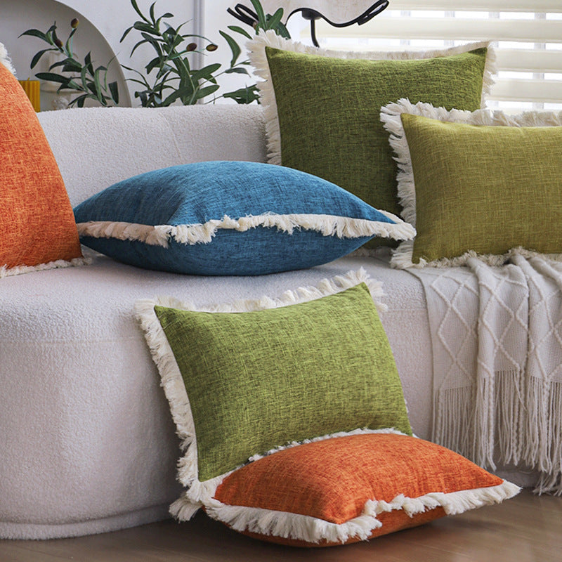 Rectangular sofa cushion cover in linen look Kalsten