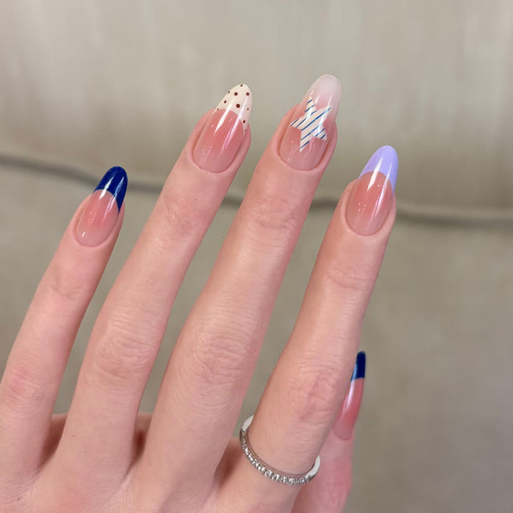 Artistic Press-On Nail Set with Modern Designs Kalsten