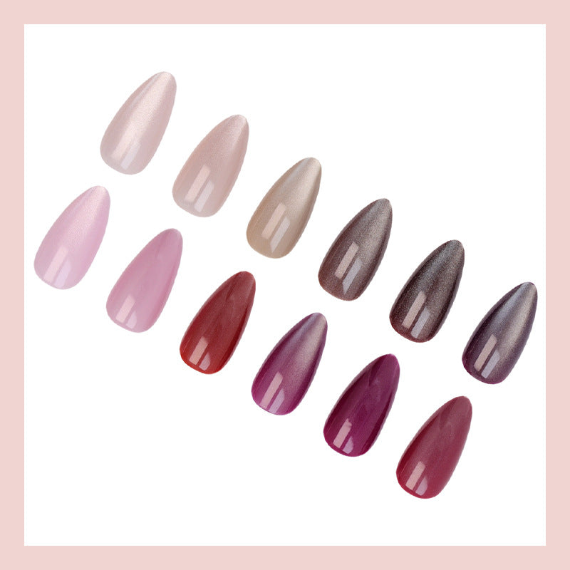 Artificial nail set with shimmering designs Kalsten
