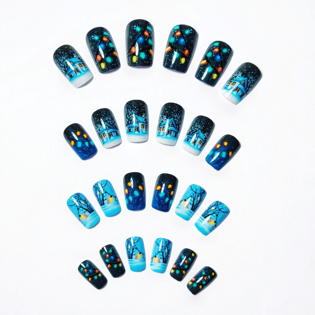 Winter Art Nails with Festive Snow Motif Kalsten