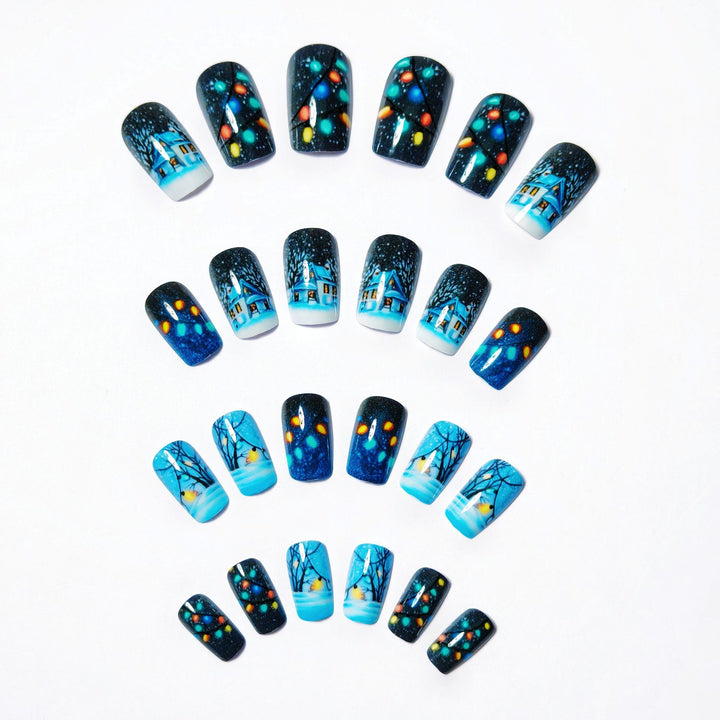 Winter Art Nails with Festive Snow Motif Kalsten