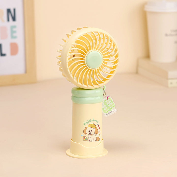 Adorable Cartoon-Themed Rechargeable Fan Kalsten