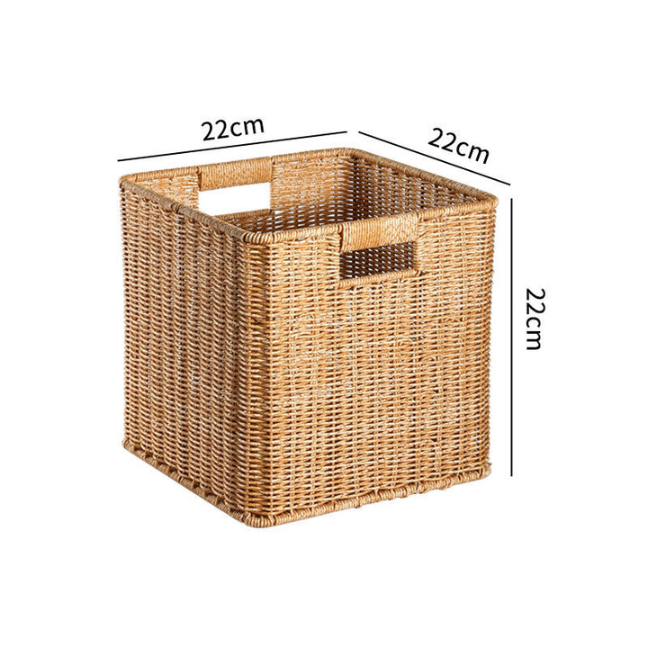 Handcrafted Rectangular Wicker Storage Bin Kalsten