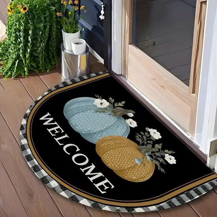 Floral Themed Welcome Mat Kalsten
