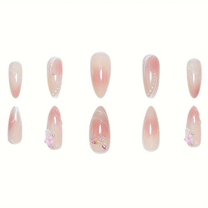 Artistic Infused Floral Press-On Nail Set Kalsten
