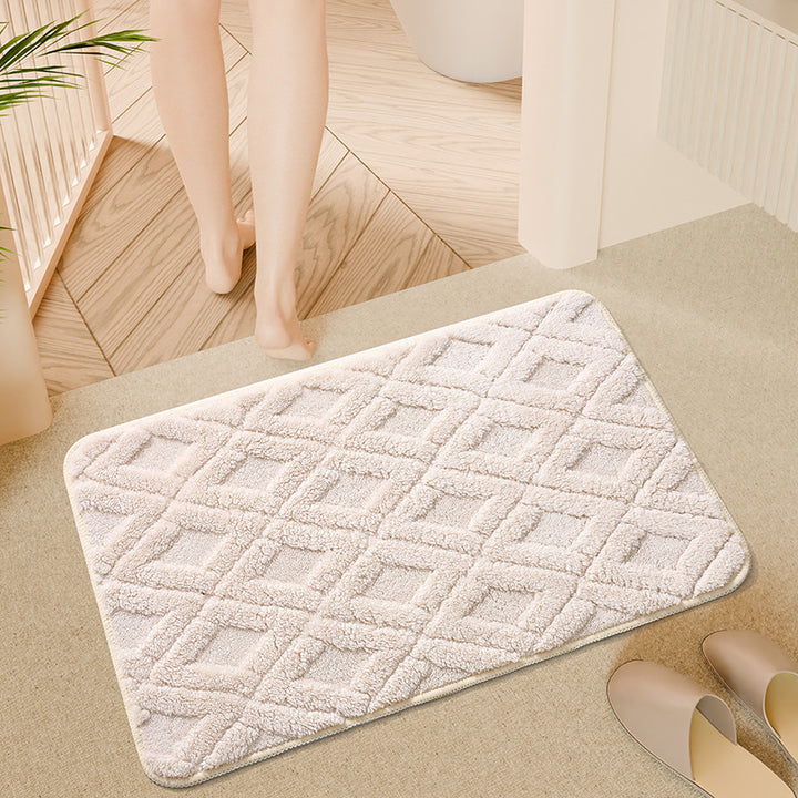 Plush Textured Bathroom Mat Kalsten