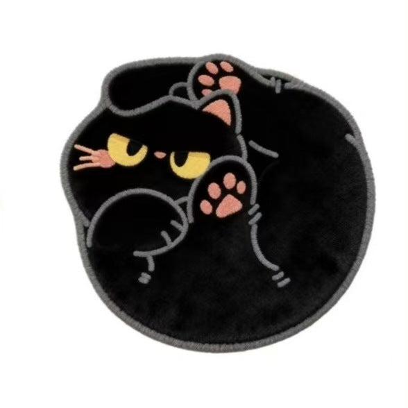 Cat-Themed Round Area Rug