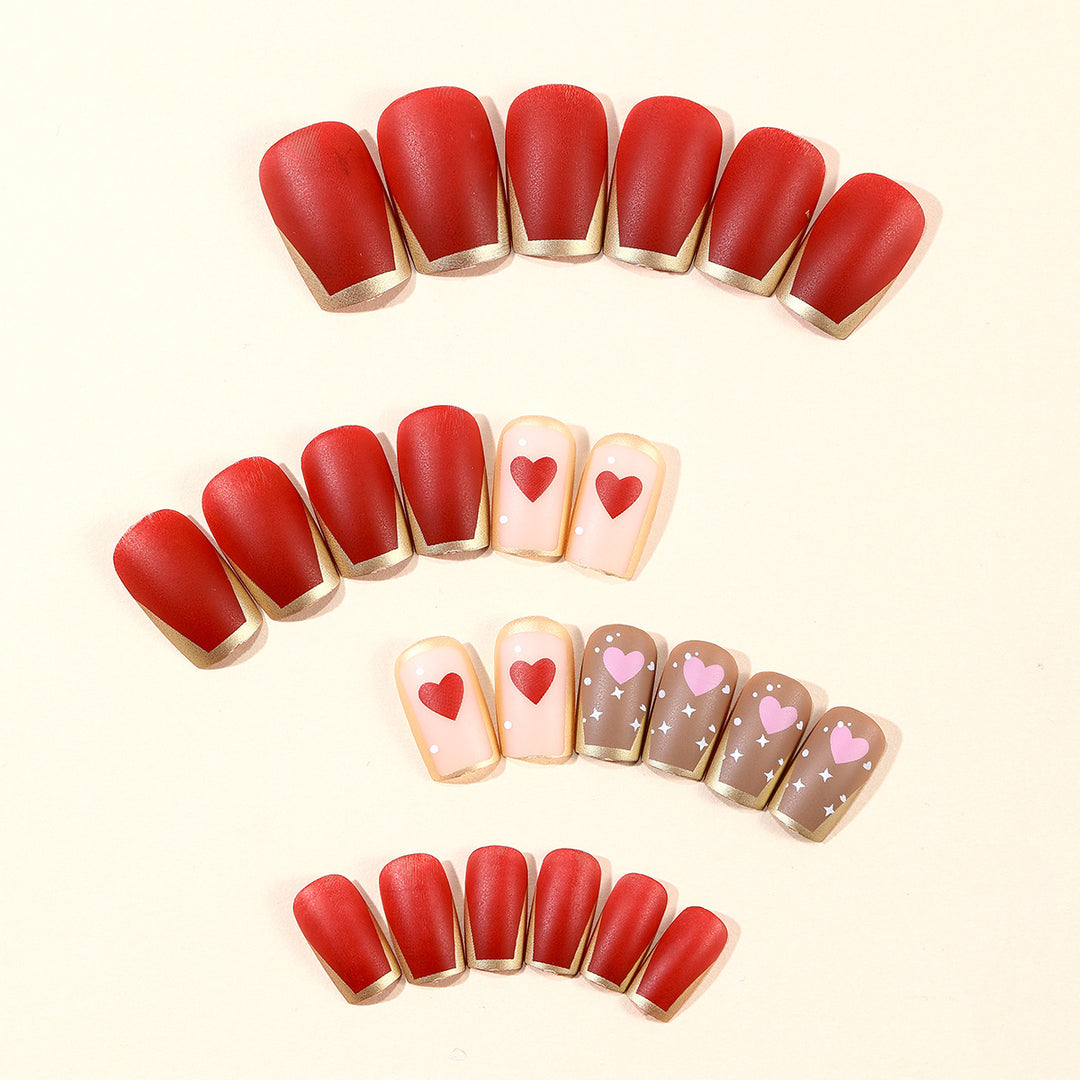 Heart Pattern Nail Art Extensions Kalsten
