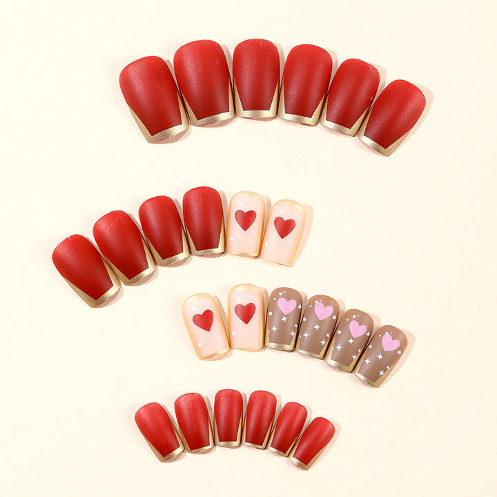 Heart Pattern Nail Art Extensions Kalsten