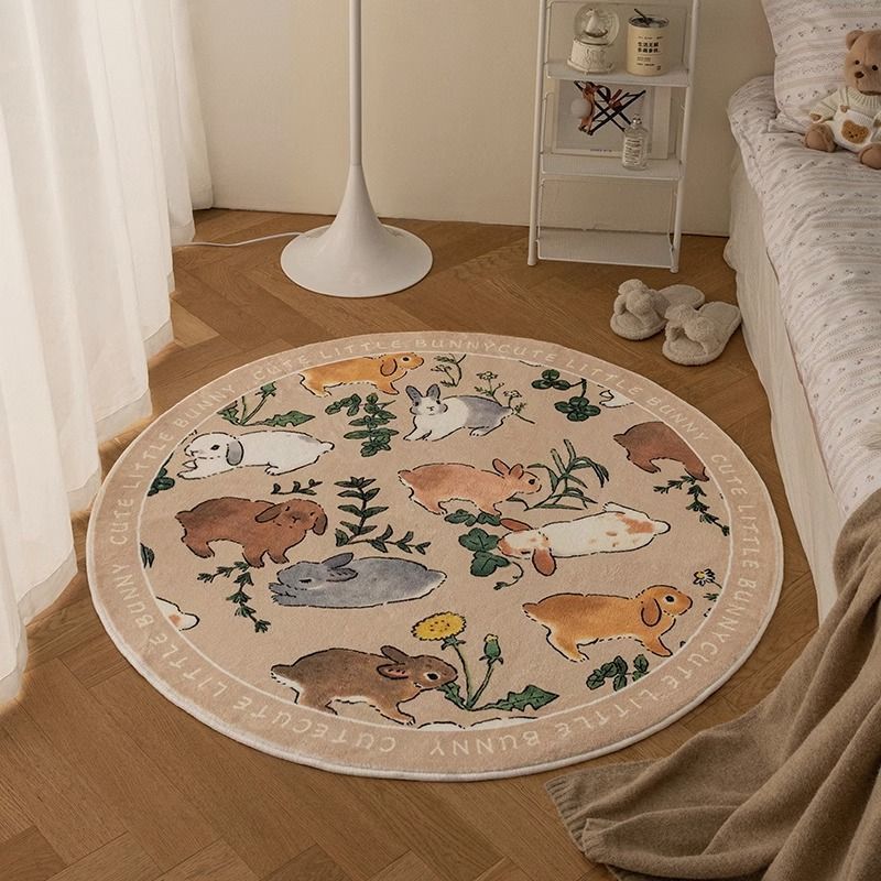 Whimsical Bunny-Themed Area Rug