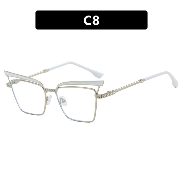 Women's square designer glasses with delicate metal frame Kalsten