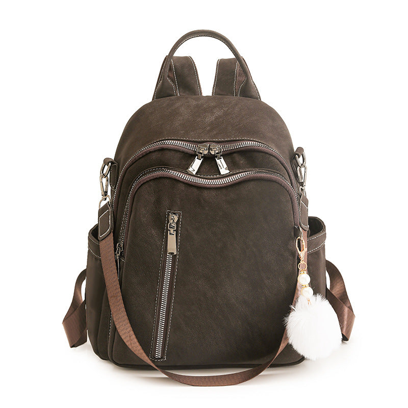 Stylish Multi-Pocket Faux Leather Backpack Kalsten