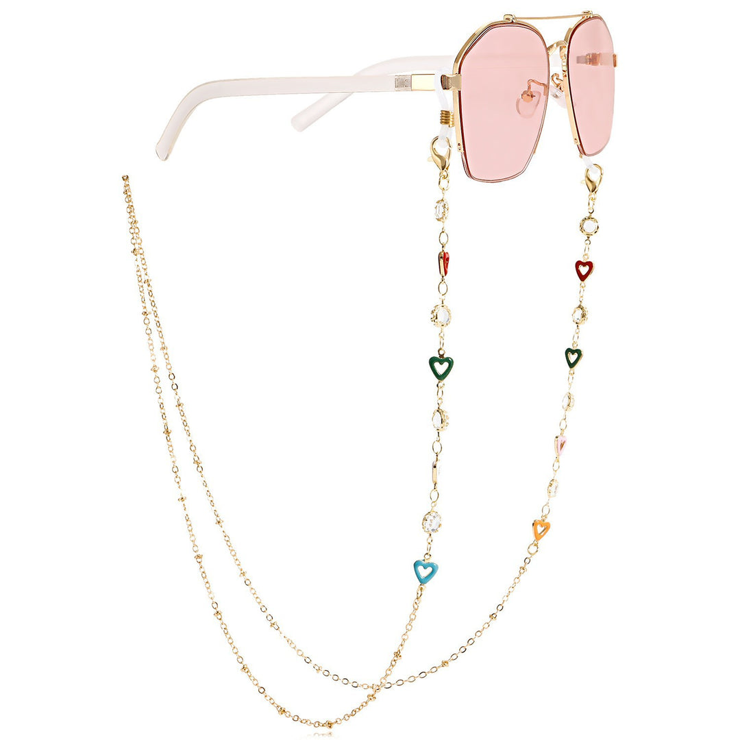 Decorative Heart Charm Eyewear Chain Kalsten