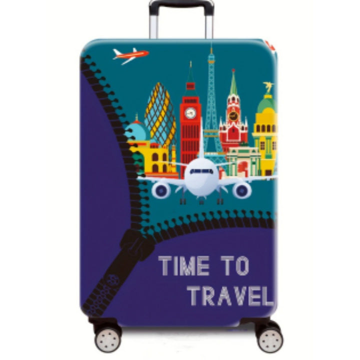 Women's Hard Shell Suitcase with Urban Airplane Design Kalsten