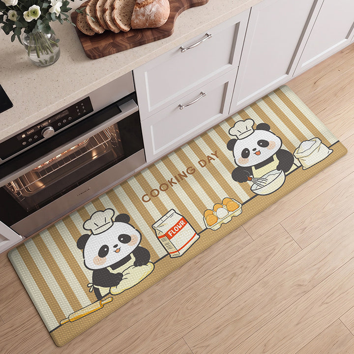 Anti-Fatigue Panda-Themed Kitchen Runner Mat Kalsten