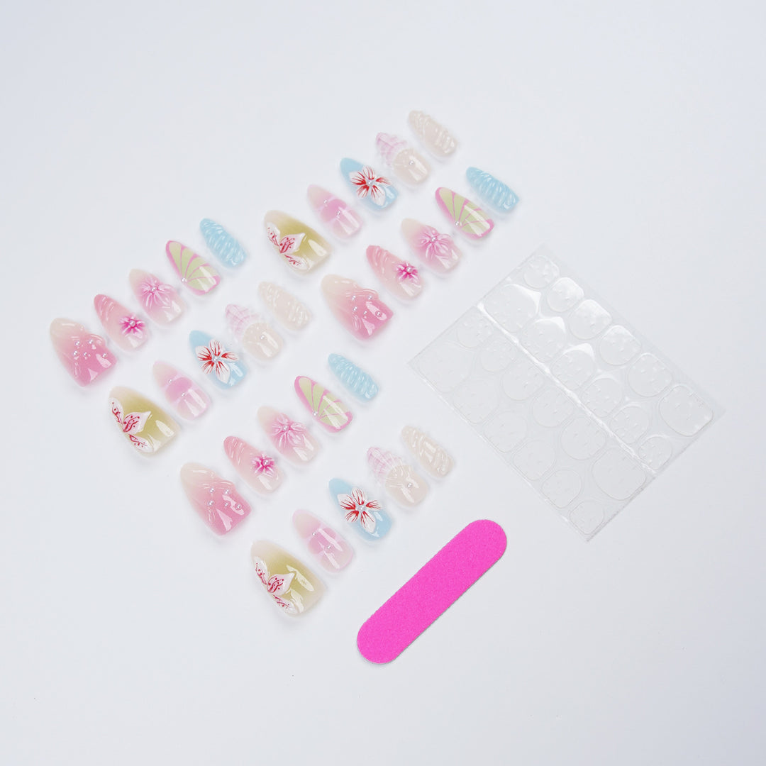 Artificial Flowers Nail Set Kalsten