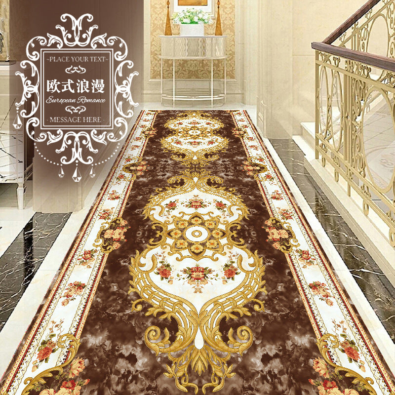 Elegant Vintage Flower Pattern Runner
