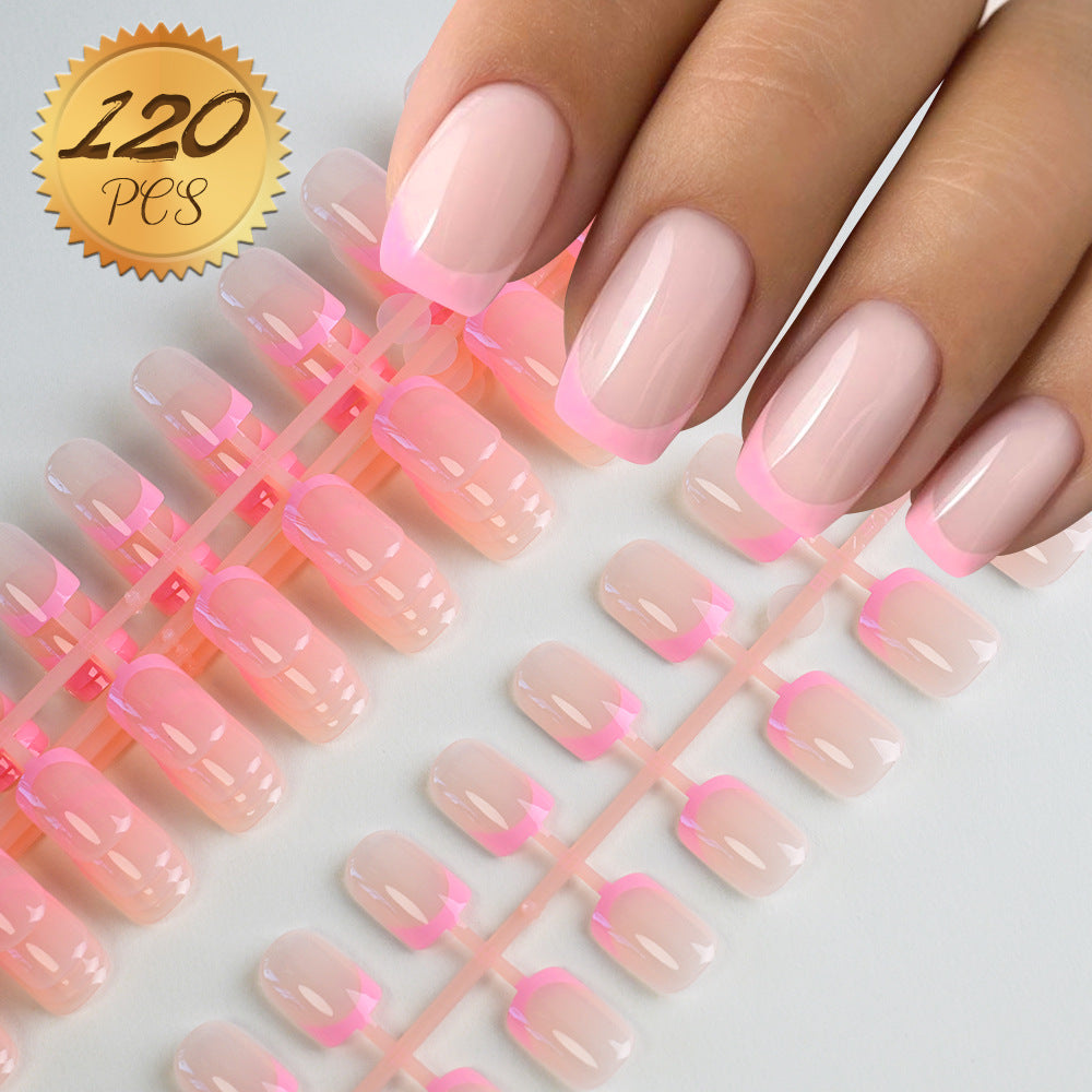 Decorative French Tip Press-On Nail Set Kalsten