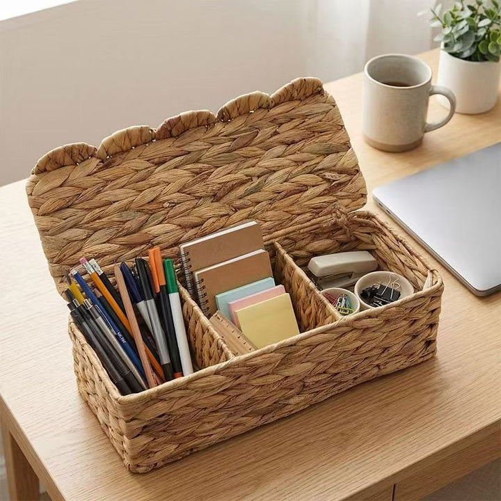 Storage basket with lid Kalsten