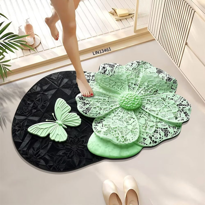 Decorative Floral Bath Mat