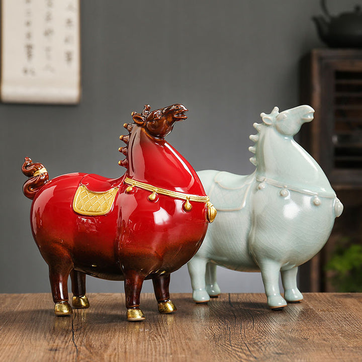 Decorative ceramic horse Kalsten