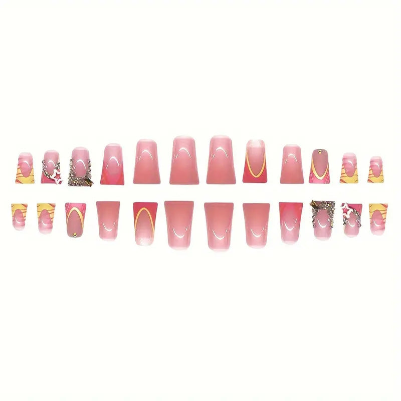 Decorative 3D Themed Press-On Nail Art Kalsten