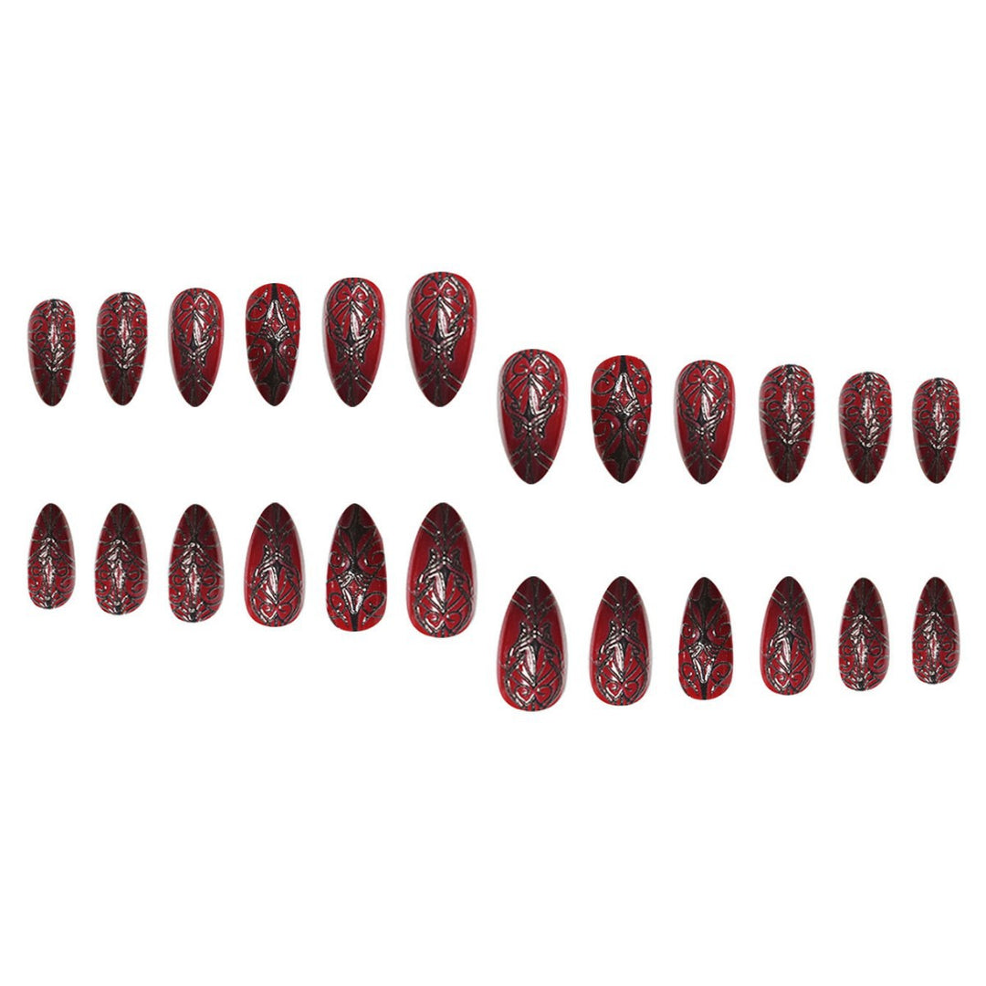 Gothic-Inspired Stiletto Press-On Nail Extensions Kalsten
