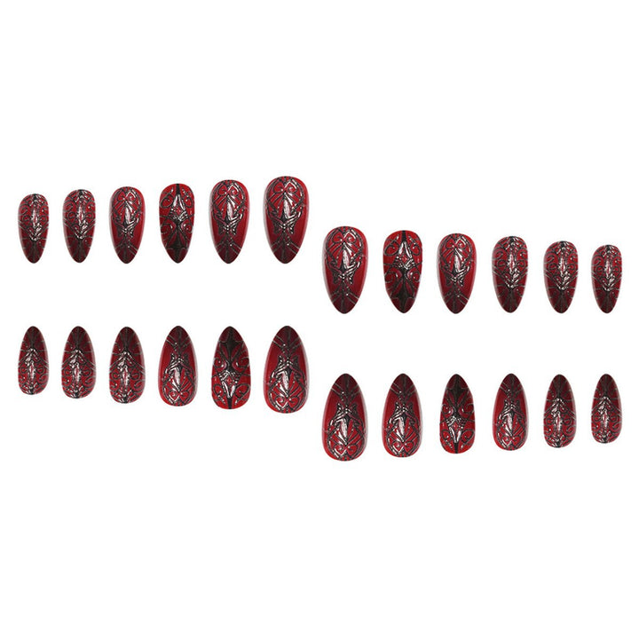 Gothic-Inspired Stiletto Press-On Nail Extensions Kalsten