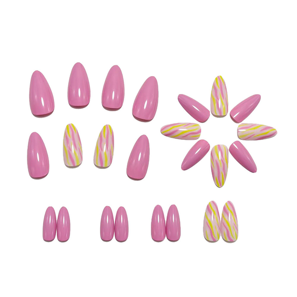 Acrylic nails with Creative Colorful Patterns Kalsten