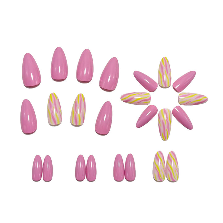 Acrylic nails with Creative Colorful Patterns Kalsten