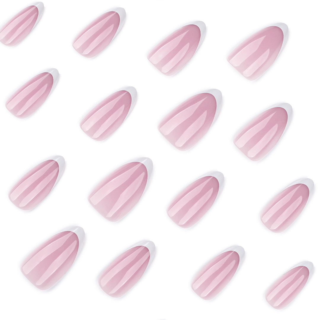 Artful nail extensions with elegant gradient and precise French tip Kalsten