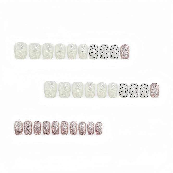 Artificial nails with diverse patterns and glitter effects Kalsten