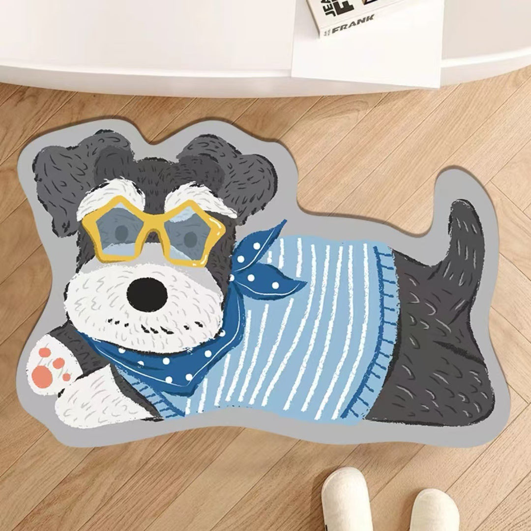 Adorable Cat-Shaped Plush Area Mat